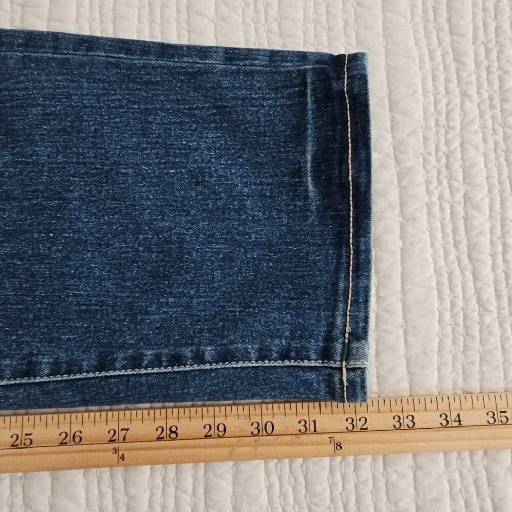 True Religion Geno Big T Flap Jeans Men's 36x32 Med Wash‎ Relaxed Slim NWT NEW